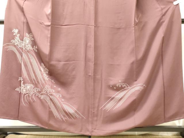 平和屋着物■中国三大刺繍　相良刺繍　総刺繍　色留袖　立波花文　正絹　逸品　CABJ7180oy