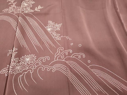平和屋着物■中国三大刺繍　相良刺繍　総刺繍　色留袖　立波花文　正絹　逸品　CABJ7180oy