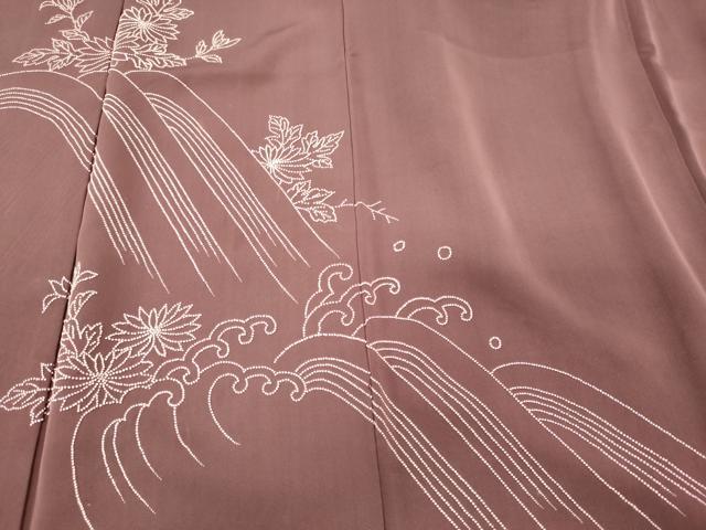 平和屋着物■中国三大刺繍　相良刺繍　総刺繍　色留袖　立波花文　正絹　逸品　CABJ7180oy
