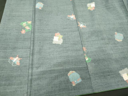 平和屋着物■上質な紬　吉祥文　正絹　逸品　CABJ7181oy