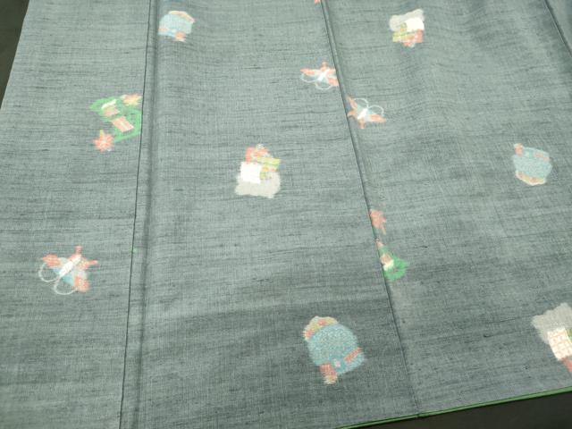 平和屋着物■上質な紬　吉祥文　正絹　逸品　CABJ7181oy