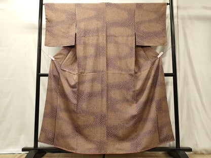 平和屋着物■上質な小紋　舞花文　正絹　逸品　未使用　CABJ7185oy