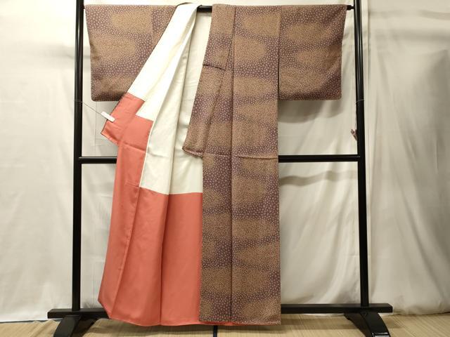 平和屋着物■上質な小紋　舞花文　正絹　逸品　未使用　CABJ7185oy