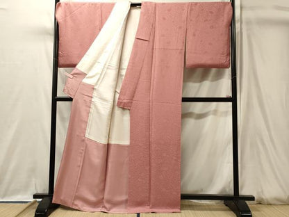 平和屋着物■上質な色無地　辻が花地紋　薄紅色　正絹　逸品　CABJ7190oy