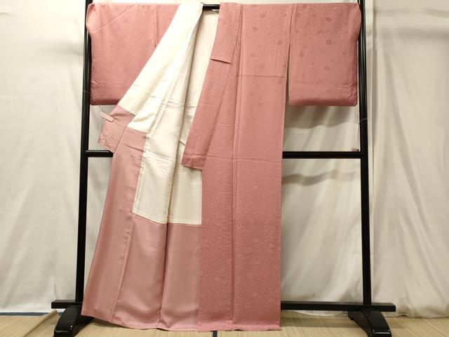 平和屋着物■上質な色無地　辻が花地紋　薄紅色　正絹　逸品　CABJ7190oy