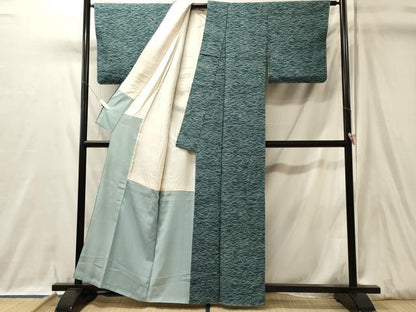 平和屋着物■上質な小紋　松葉文　正絹　逸品　未使用　CABJ7195oy