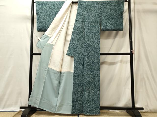 平和屋着物■上質な小紋　松葉文　正絹　逸品　未使用　CABJ7195oy