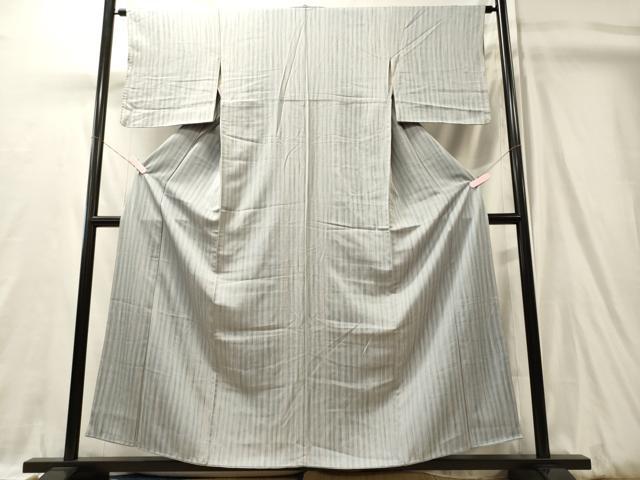 平和屋着物■上質な小紋　よろけ縞　正絹　逸品　未使用　CABJ7198oy