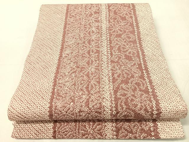 平和屋着物●九寸名古屋帯　総絞り　花間道　正絹　逸品　CABJ7204vp