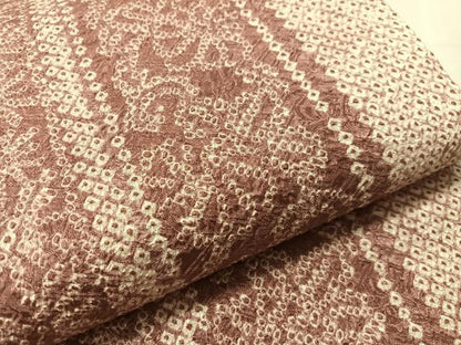 平和屋着物●九寸名古屋帯　総絞り　花間道　正絹　逸品　CABJ7204vp