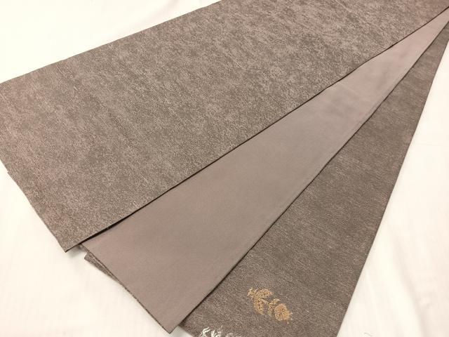 平和屋着物●西陣　織楽浅野　太鼓柄袋帯　唐織　草花文　金銀糸　正絹　逸品　CABJ7212vp