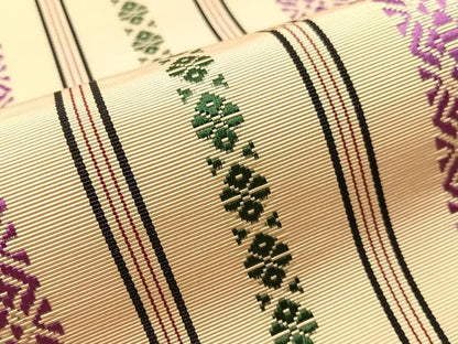 平和屋着物●本場筑前博多織　八寸名古屋帯　献上　正絹　逸品　CABJ7213vp