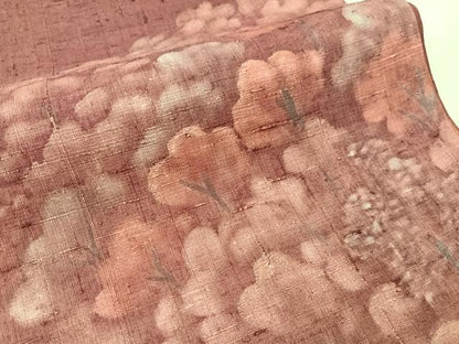 平和屋着物●太鼓柄袋帯　刺繍　生紬　樹林文　正絹　逸品　CABJ7216vp