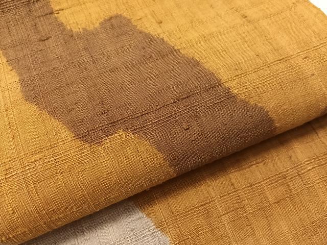 平和屋着物●九寸開き名古屋帯　生紬　道長文様　正絹　逸品　CABJ7237vp