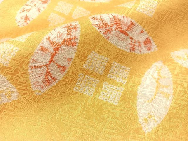 平和屋着物●九寸名古屋帯　総絞り　七宝文様　正絹　逸品　CABJ7240vp