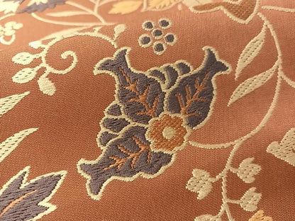 平和屋着物●俵屋　人間国宝　喜多川平朗  有職織物　九寸開き名古屋帯　唐織　更紗唐草文　三越扱い　正絹　逸品　CABJ7247vp