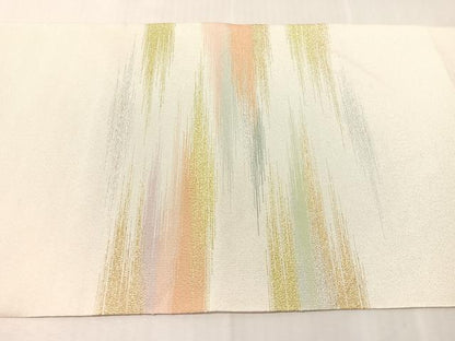 平和屋着物●爪掻き本綴れ　八寸名古屋帯　霞文　金銀糸　正絹　逸品　CABJ7249vp