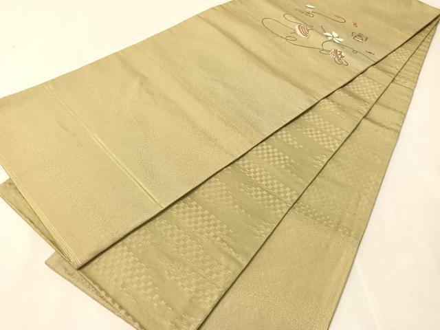 平和屋着物●西陣　川島織物　太鼓柄京袋帯　玩具文　CABJ7258vp