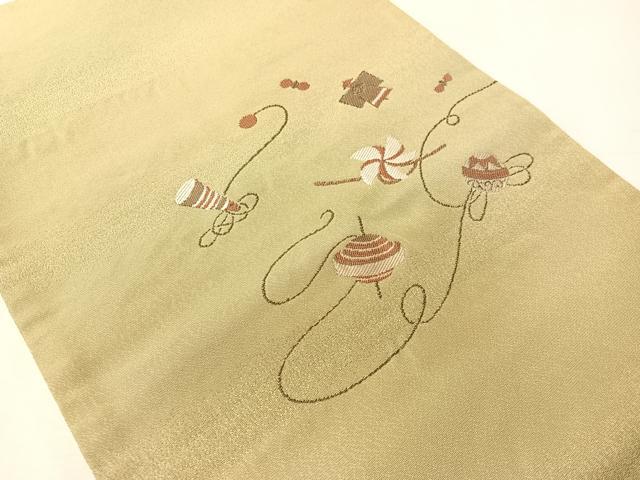 平和屋着物●西陣　川島織物　太鼓柄京袋帯　玩具文　CABJ7258vp