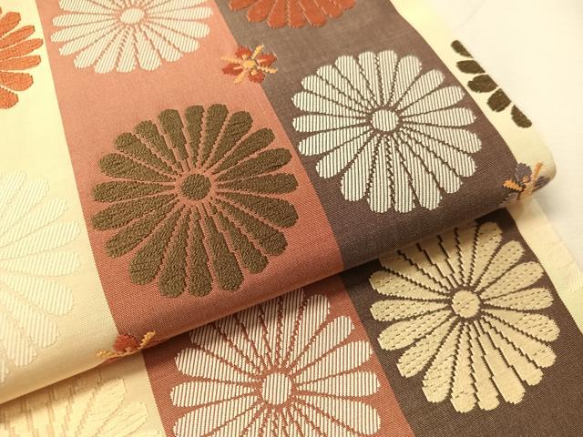 平和屋着物●九寸名古屋帯　唐織　いちご錦　正絹　逸品　CABJ7259vp