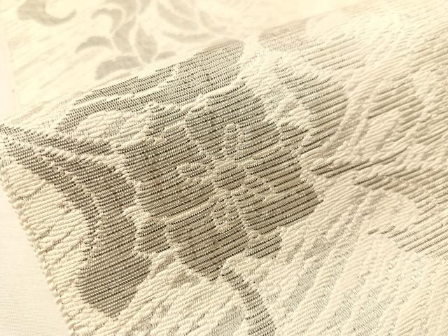 平和屋着物●本場筑前博多織　八寸名古屋帯　更紗唐草文　正絹　逸品　CABJ7266vp
