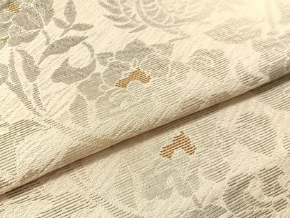 平和屋着物●本場筑前博多織　八寸名古屋帯　更紗唐草文　正絹　逸品　CABJ7266vp