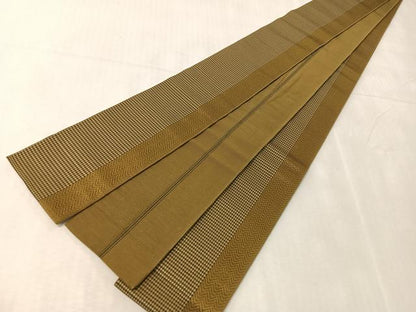 平和屋着物●男性　本場筑前博多織　角帯　間道　正絹　逸品　CABJ7273vp