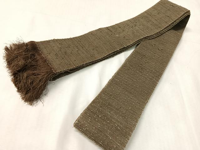 平和屋着物●男性　角帯　ひげ紬　霞文　正絹　逸品　CABJ7275vp