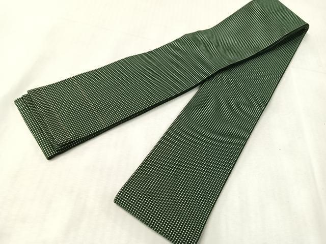 平和屋着物●男性　本場筑前博多織　角帯　市松柄　正絹　逸品　CABJ7276vp