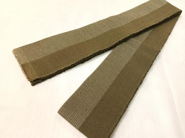 平和屋着物●男性　本場結城紬　重要無形文化財　角帯　間道　正絹　逸品　CABJ7277vp