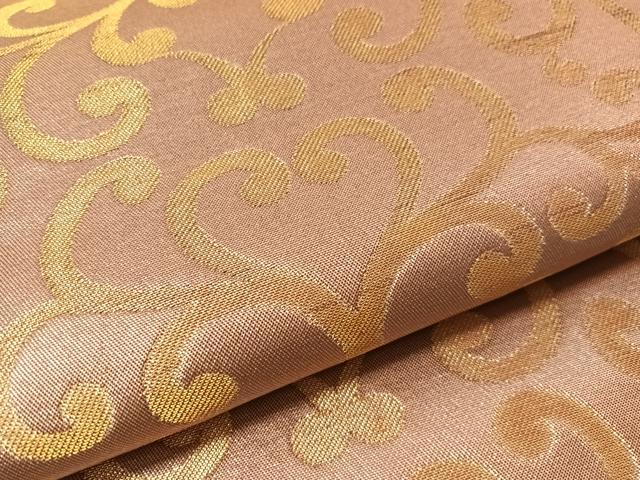 平和屋着物●織物一筋名門　織悦　全通柄　本袋帯　唐草吉祥文　金糸　正絹　逸品　CABJ7284vp