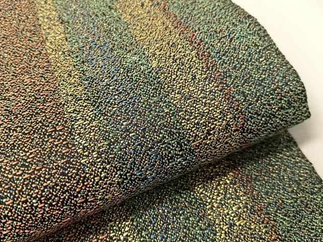 平和屋着物●八寸名古屋帯　間道　正絹　逸品　CABJ7291vp