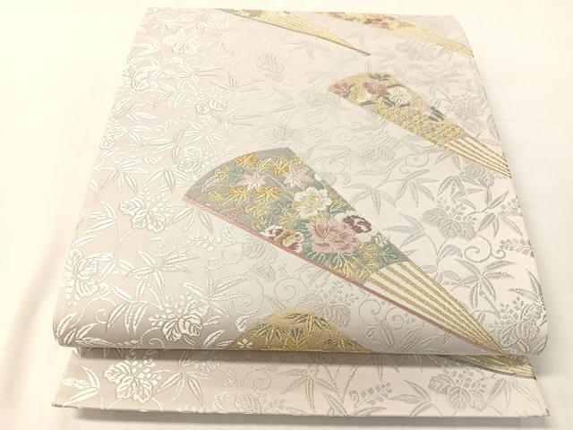 平和屋着物●六通柄袋帯　唐織　創花小袖文　金糸　正絹　逸品　CABJ7294vp