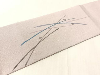 平和屋着物●ぬれ描友禅作家　平沼治大　九寸名古屋帯　手描き　心　鬼しぼ縮緬　正絹　逸品　CABJ7300vp