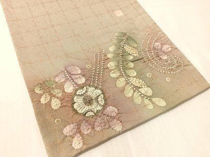 平和屋着物●太鼓柄袋帯　作家物　辻が花　絞り　金糸　正絹　逸品　CABJ7301vp