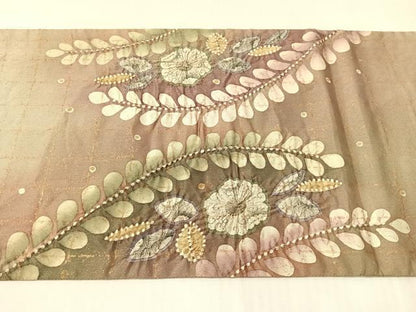 平和屋着物●太鼓柄袋帯　作家物　辻が花　絞り　金糸　正絹　逸品　CABJ7301vp