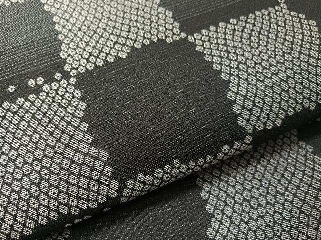平和屋着物●六通柄袋帯　市松鹿の子文　正絹　逸品　未使用　CABJ7304vp