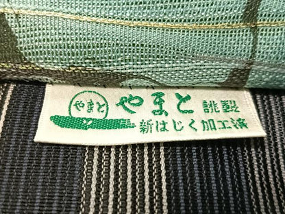 平和屋着物▽両面　全通柄袋帯　スリーシーズン　春夏秋　石畳文　金糸　やまと誂製　正絹　逸品　CABJ7317vp