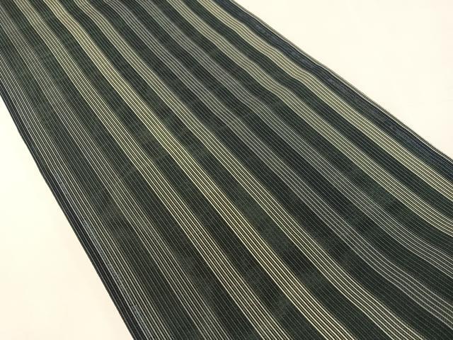 平和屋着物▽両面　全通柄袋帯　スリーシーズン　春夏秋　石畳文　金糸　やまと誂製　正絹　逸品　CABJ7317vp