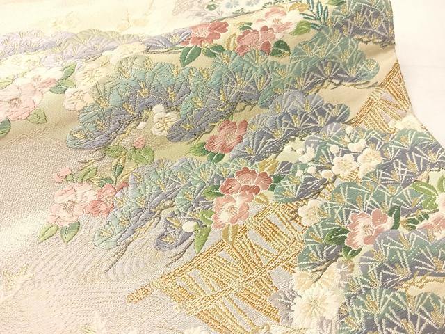 平和屋着物●西陣　志都香謹製　六通柄袋帯　唐織　加賀物語　加賀百景　金銀糸　証紙付き　正絹　逸品　CABJ7319vp