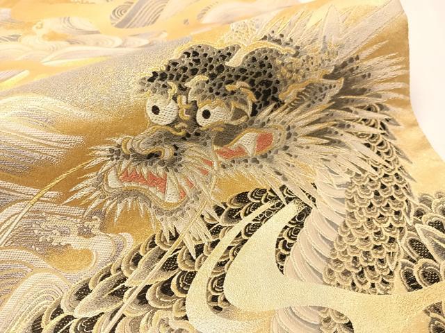 平和屋着物●六通柄袋帯　弐阡年記念帯　雲龍　金銀糸　正絹　逸品　CABJ7327vp