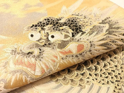 平和屋着物●六通柄袋帯　弐阡年記念帯　雲龍　金銀糸　正絹　逸品　CABJ7327vp