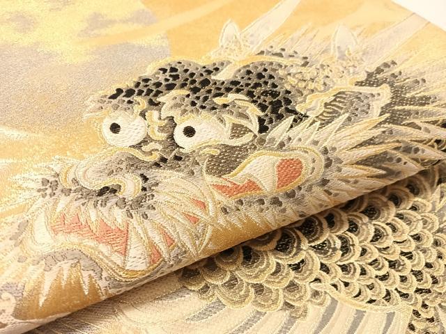平和屋着物●六通柄袋帯　弐阡年記念帯　雲龍　金銀糸　正絹　逸品　CABJ7327vp