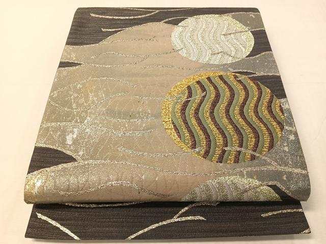 平和屋着物●西陣 京藝謹製 六通柄袋帯 北村進 創作画集 京名所・追憶のこみち 金銀糸 引箔 健勝苑扱い 品質証明書・反端付 逸品CABJ7335vp