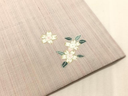 平和屋着物●両面　太鼓柄京袋帯　作家物　紬地　色紙花文　金彩　正絹　逸品　未使用　CABJ7336vp