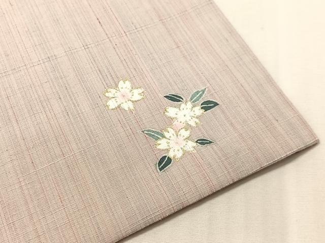 平和屋着物●両面　太鼓柄京袋帯　作家物　紬地　色紙花文　金彩　正絹　逸品　未使用　CABJ7336vp