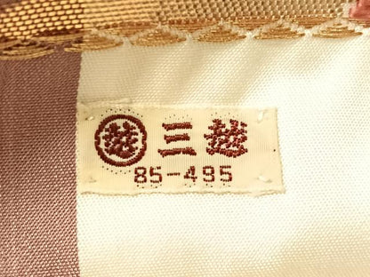 平和屋着物●六通柄袋帯　唐織　唐草丸文　金糸　三越扱い　正絹　逸品　CABJ7349vp