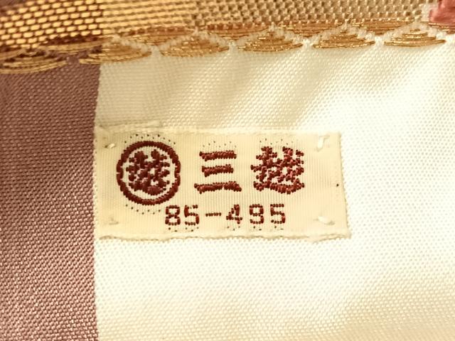 平和屋着物●六通柄袋帯　唐織　唐草丸文　金糸　三越扱い　正絹　逸品　CABJ7349vp