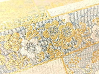 平和屋着物●西陣　京洛苑たはら謹製　両面　六通柄袋帯　紬金　蒔絵　上代39万　証紙付き　正絹　逸品　未使用　CABJ7350vp