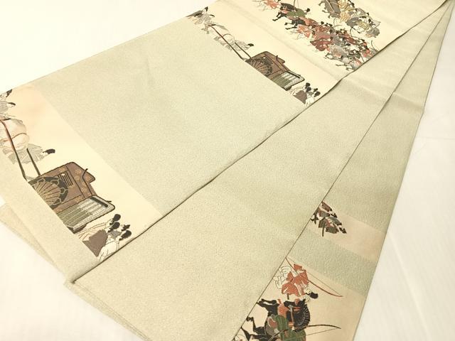 平和屋着物●六通柄袋帯　紹巴　京の雅び　金糸　正絹　逸品　CABJ7368vp